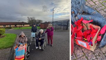 Residents and local nursery commemorate Remembrance Day
